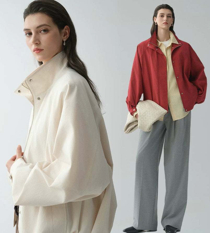 Damen Bomberjacke im lässigen Stil mit praktischem Reißverschluss - J&B - 4 - Atelier-Zofia