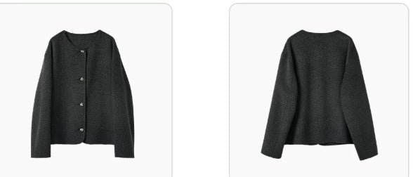 Lässige Damenjacke mit Knopfverschluss - J&B - 2 - Atelier-Zofia