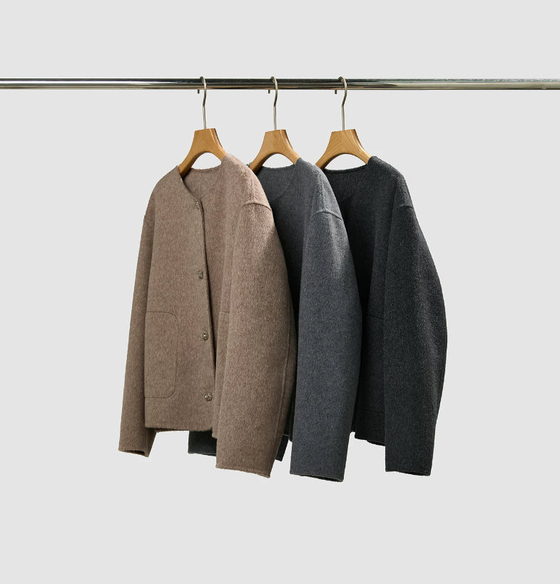 Lässige Damenjacke mit Knopfverschluss - J&B - 5 - Atelier-Zofia