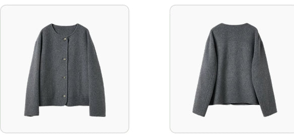 Lässige Damenjacke mit Knopfverschluss - J&B - 6 - Atelier-Zofia