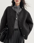 Lässige Damenjacke mit Knopfverschluss - J&B - 8 - Atelier-Zofia