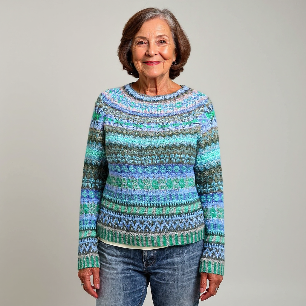 Einzigartig gestalteter isländischer Damenpullover mit stilvollem Design und komfortabler Passform - 1 - Atelier-Zofia