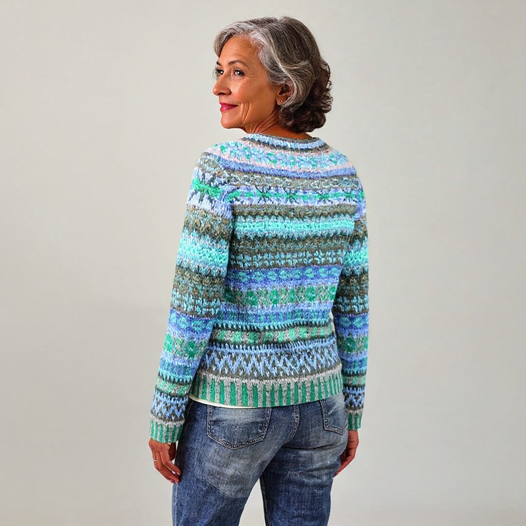 Einzigartig gestalteter isländischer Damenpullover mit stilvollem Design und komfortabler Passform - 2 - Atelier-Zofia