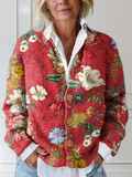 Damen-Strickjacke im floralen Design mit lässiger Silhouette - J&B - 1 - Atelier-Zofia