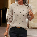 Modischer Damenpullover mit charmantem Punktemuster - J&B - 1 - Atelier-Zofia