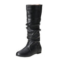 Bequeme Damen-Reitstiefel mit hohem Schnitt und runder Zehenform - J&B - 7 - Atelier-Zofia