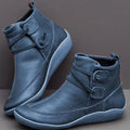 Elegante Damen-Stiefeletten mit runder Zehenform und flacher Sohle - 1 - Atelier-Zofia