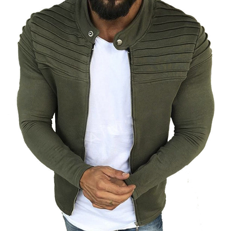 Trendige Herrenjacke mit Reißverschluss und strukturiertem Design - J&B - 1 - Atelier-Zofia