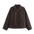 Bequeme Damenjacke mit Reißverschluss und lässigem Schnitt - J&B - 5 - Atelier-Zofia