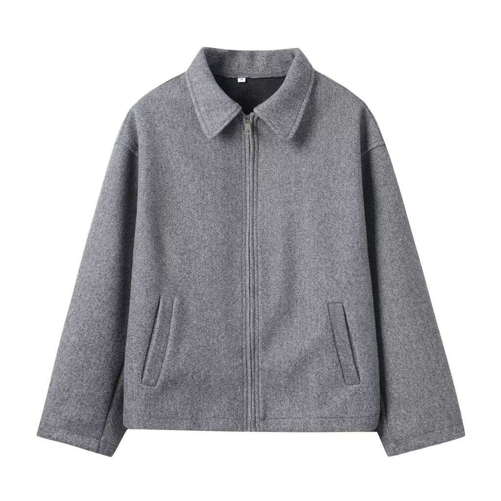 Bequeme Damenjacke mit Reißverschluss und lässigem Schnitt - J&B - 6 - Atelier-Zofia