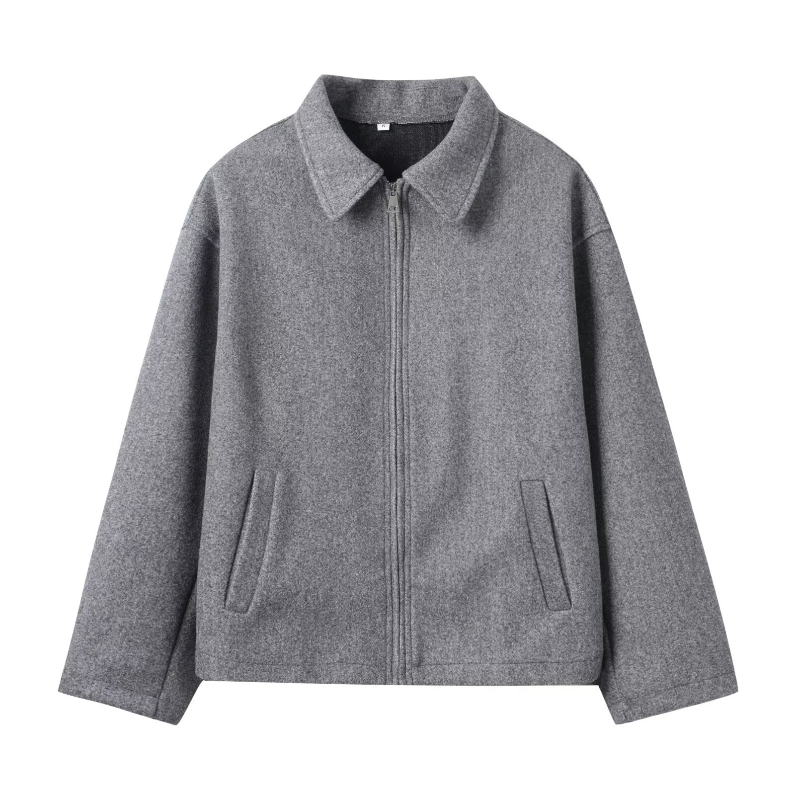 Bequeme Damenjacke mit Reißverschluss und lässigem Schnitt - J&B - 6 - Atelier-Zofia