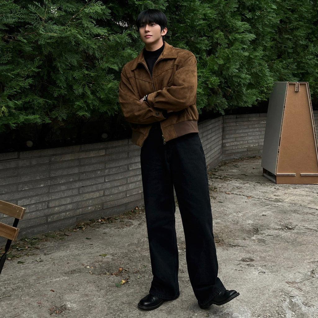 Retro-inspirierte Herren-Bomberjacke mit lässiger Silhouette - J&B - 1 - Atelier-Zofia