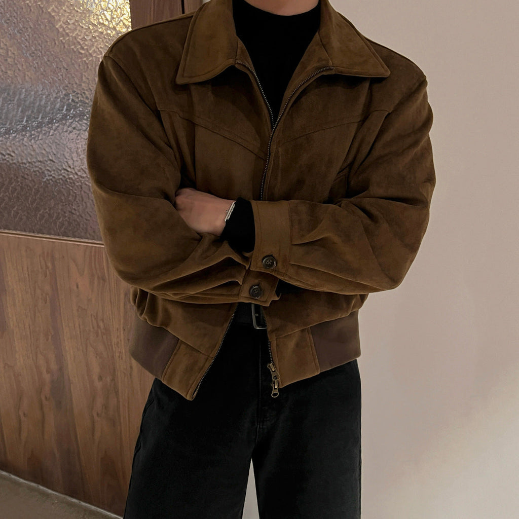 Retro-inspirierte Herren-Bomberjacke mit lässiger Silhouette - J&B - 3 - Atelier-Zofia