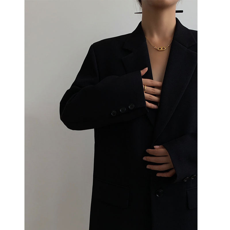 Eleganter Damenblazer mit lässiger Passform und klassischem Kragen - J&B - 3 - Atelier-Zofia