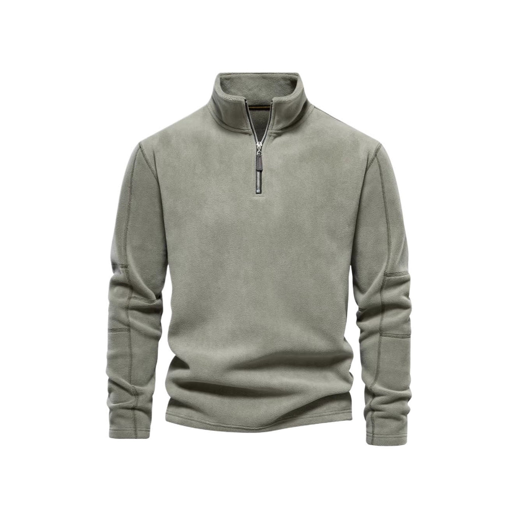 Moderne Herrenjacke mit Teilreißverschluss und kuscheligem Fleece - J&B - 2 - Atelier-Zofia