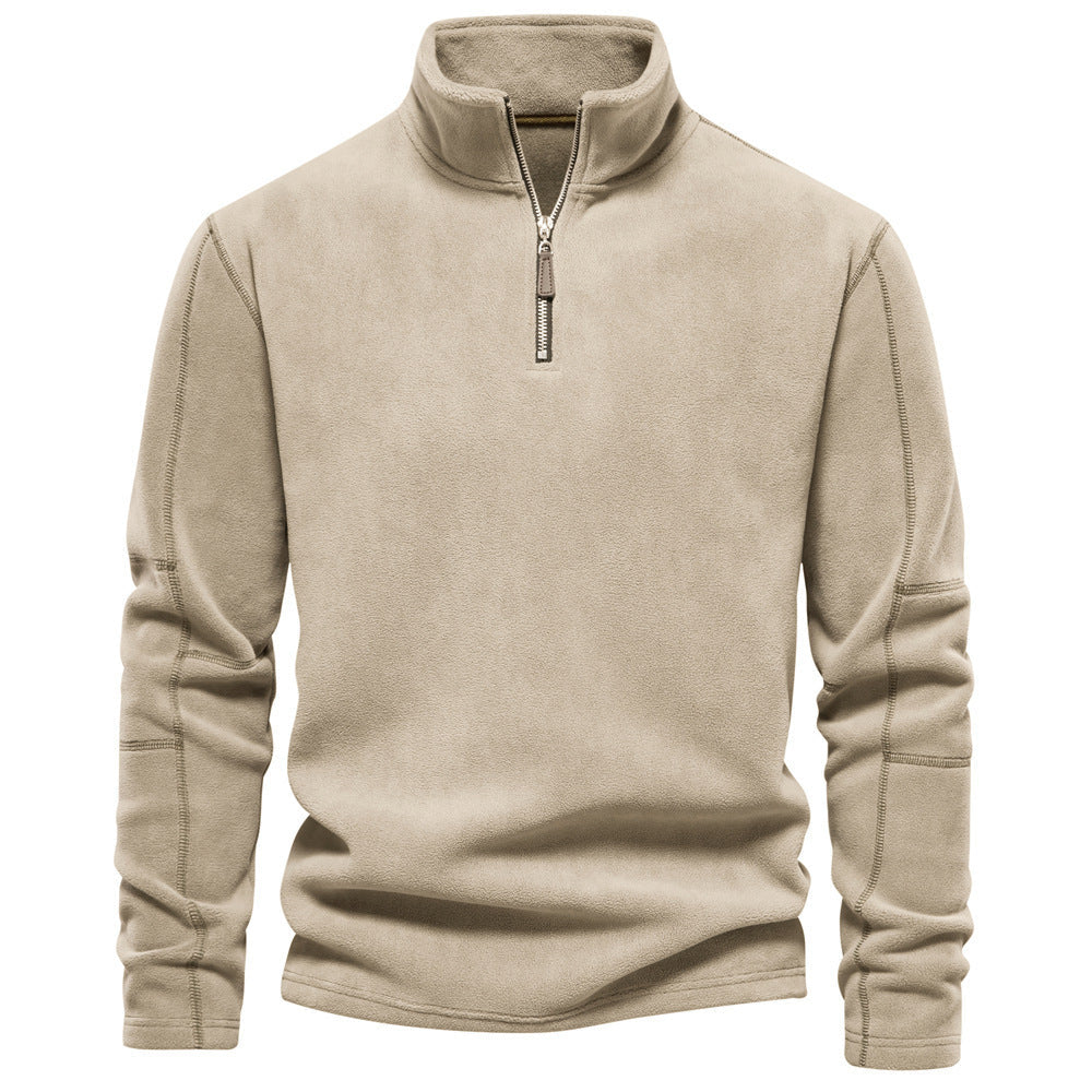 Moderne Herrenjacke mit Teilreißverschluss und kuscheligem Fleece - J&B - 4 - Atelier-Zofia