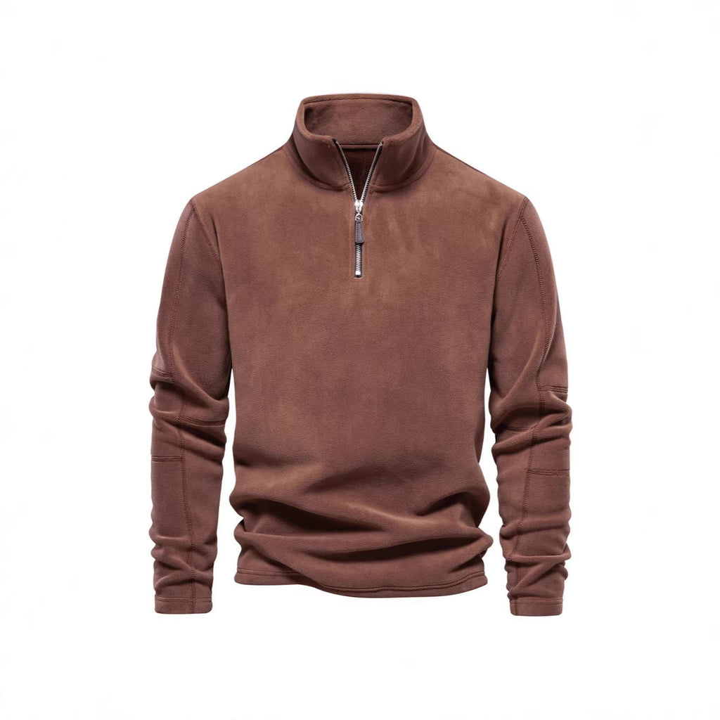 Moderne Herrenjacke mit Teilreißverschluss und kuscheligem Fleece - J&B - 5 - Atelier-Zofia