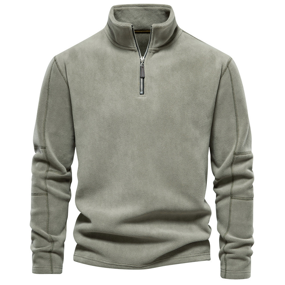 Moderne Herrenjacke mit Teilreißverschluss und kuscheligem Fleece - J&B - 7 - Atelier-Zofia