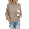 Damen Grobstrickpullover mit Rollkragen und entspannter Passform - J&B - 4 - Atelier-Zofia