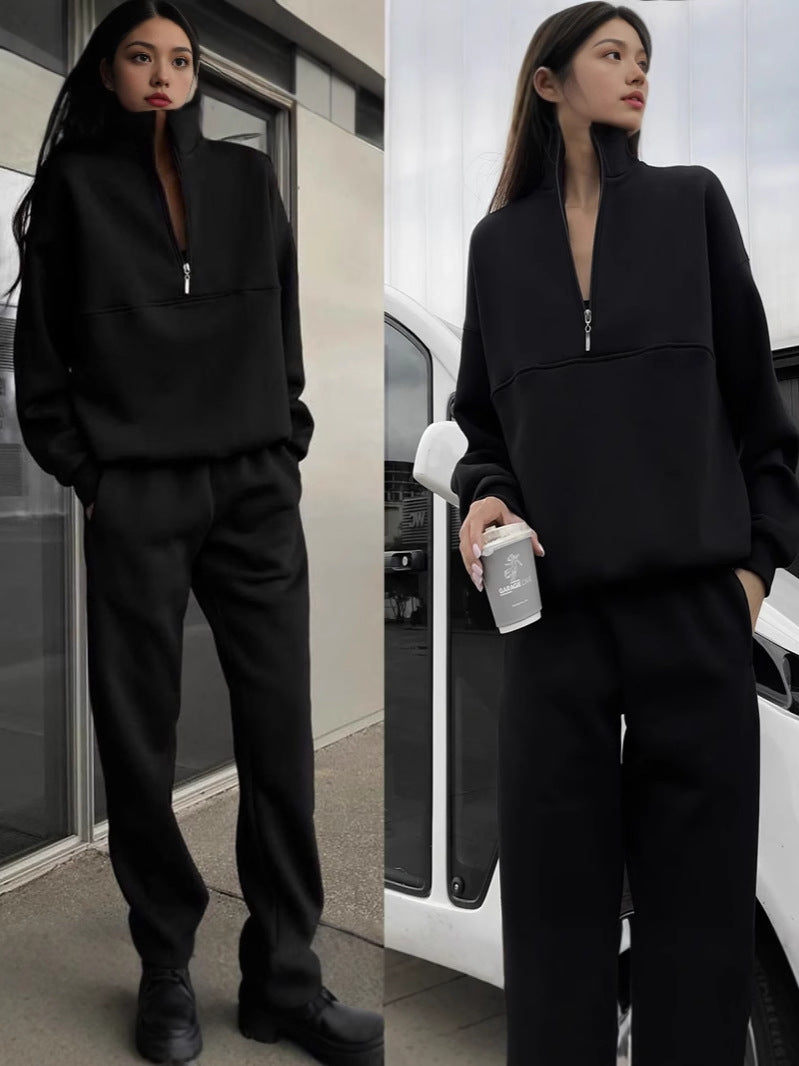 Modisches Oversize-Damen-Set mit Reißverschluss - J&B - 3 - Atelier-Zofia