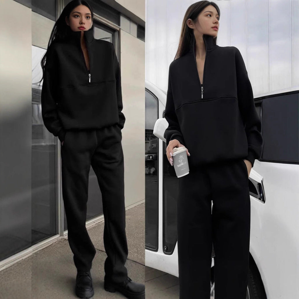 Modisches Oversize-Damen-Set mit Reißverschluss - J&B - 7 - Atelier-Zofia