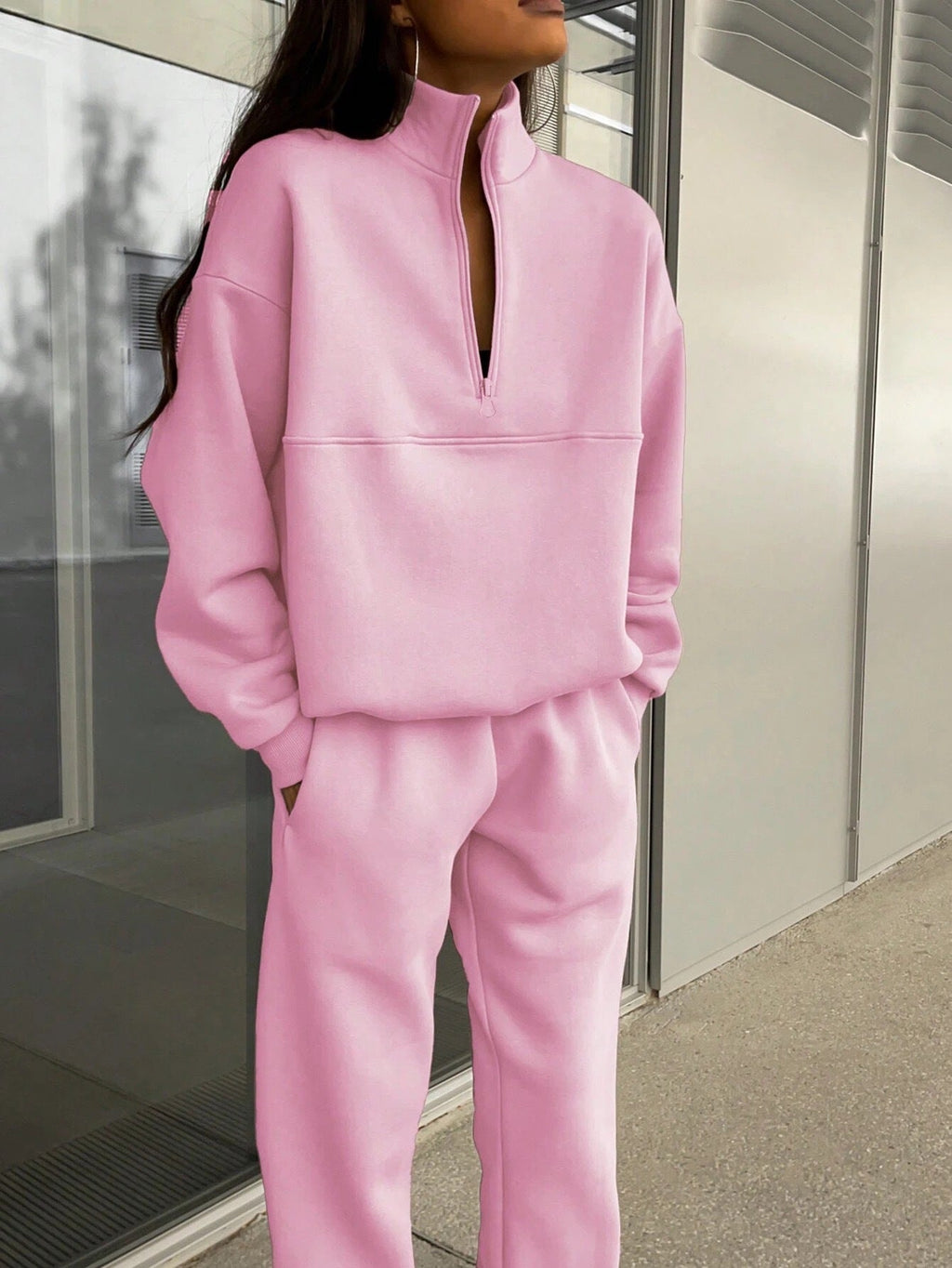 Modisches Oversize-Damen-Set mit Reißverschluss - J&B - 9 - Atelier-Zofia
