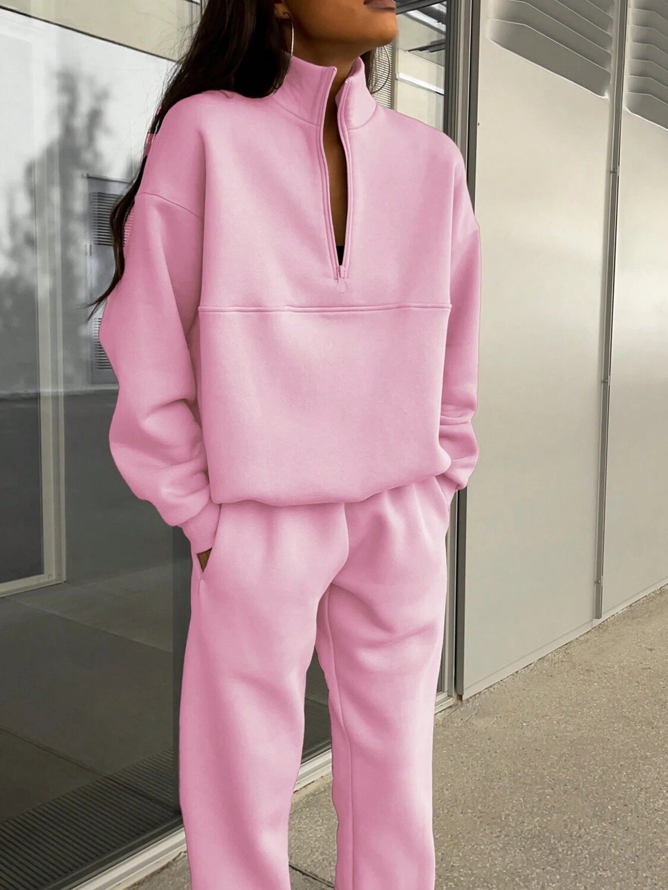 Modisches Oversize-Damen-Set mit Reißverschluss - J&B - 9 - Atelier-Zofia
