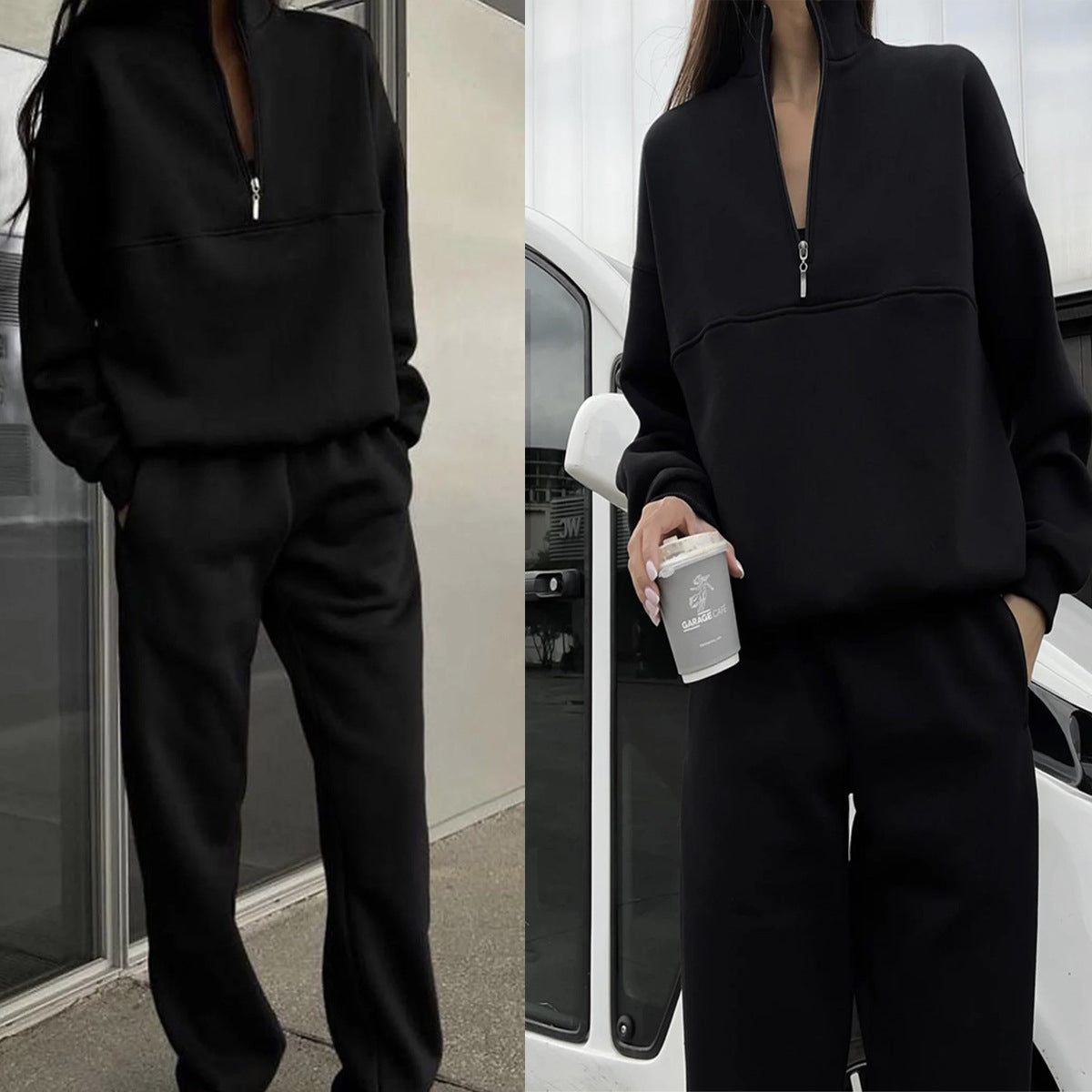 Modisches Oversize-Damen-Set mit Reißverschluss - J&B - 11 - Atelier-Zofia