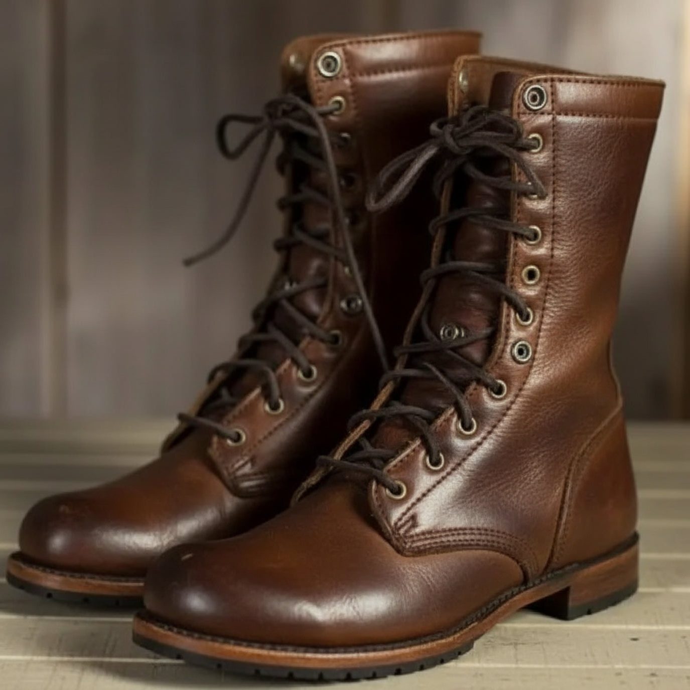 Damen Schnürstiefel mit Fleece-Bund in Wadenhöhe - J&B - 1 - Atelier-Zofia