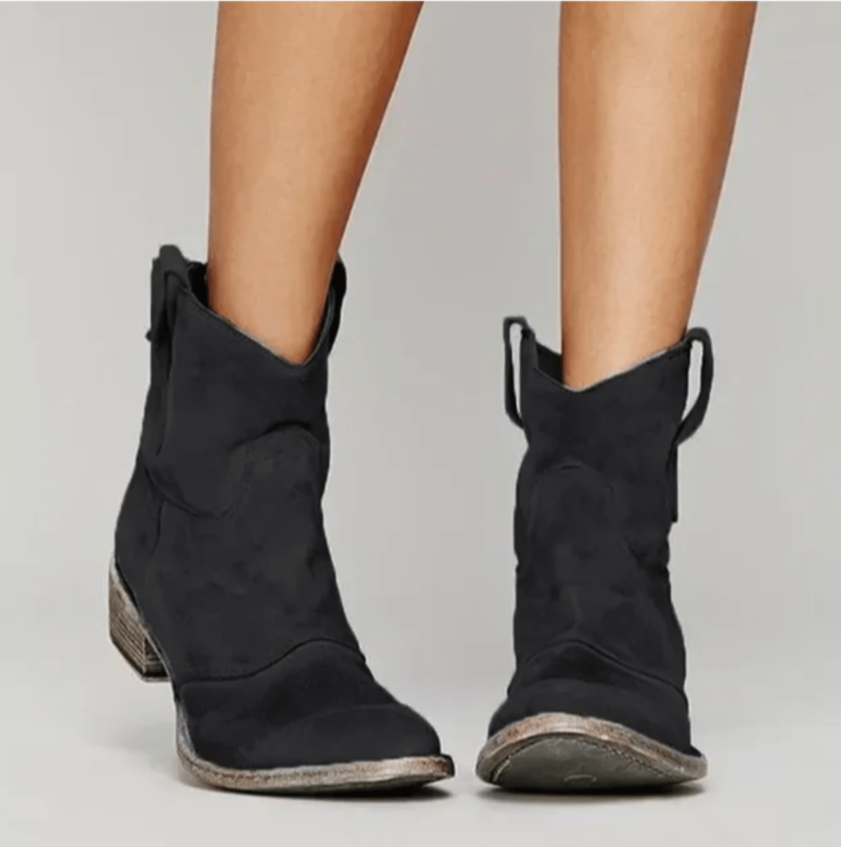 Elegante Damen-Stiefeletten im Western-Stil mit flachem Absatz – J&B - 3 - Atelier-Zofia