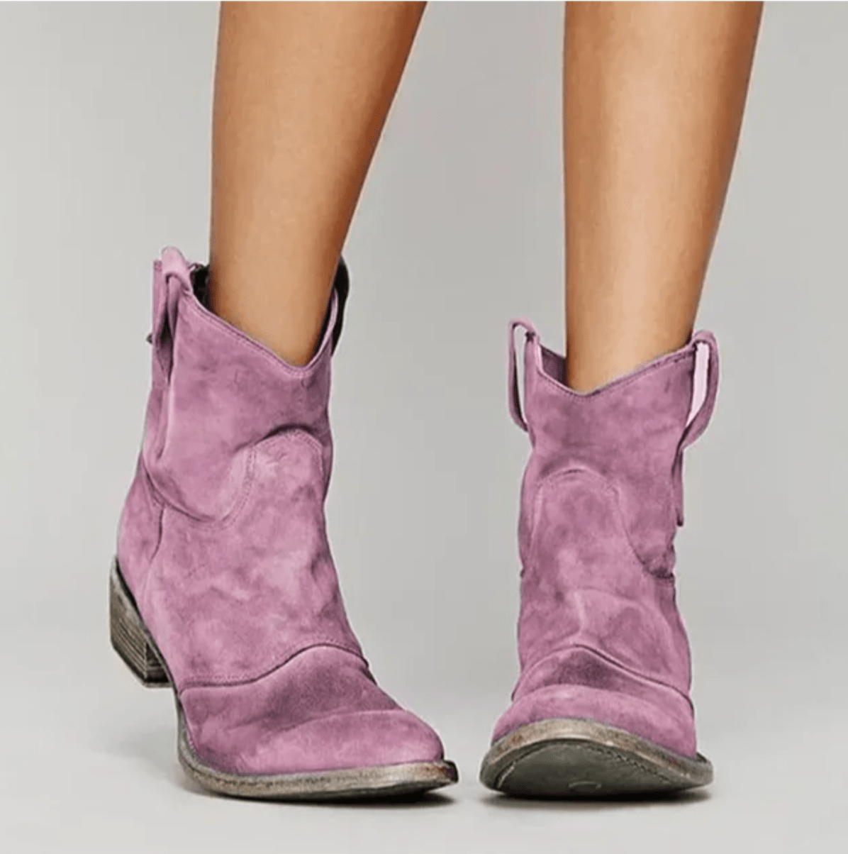 Elegante Damen-Stiefeletten im Western-Stil mit flachem Absatz – J&B - 5 - Atelier-Zofia