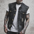 Herren Jeansweste – ärmellos im auffälligen Urban Style – J&B - 1 - Atelier-Zofia