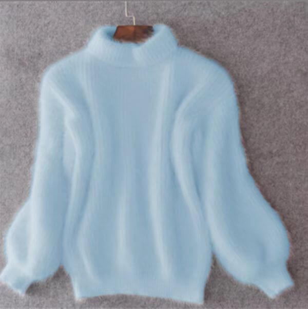 Damen Oversize-Pullover mit hochgeschlossenem Kragen – J&B - 1 - Atelier-Zofia