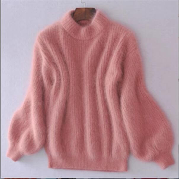 Damen Oversize-Pullover mit hochgeschlossenem Kragen – J&B - 3 - Atelier-Zofia