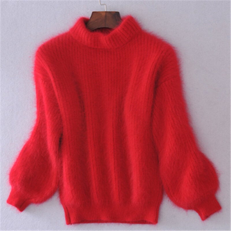 Damen Oversize-Pullover mit hochgeschlossenem Kragen – J&B - 7 - Atelier-Zofia