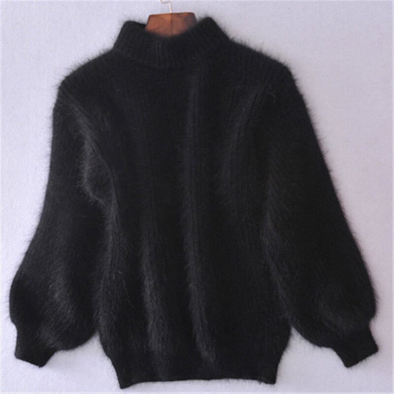 Damen Oversize-Pullover mit hochgeschlossenem Kragen – J&B - 8 - Atelier-Zofia