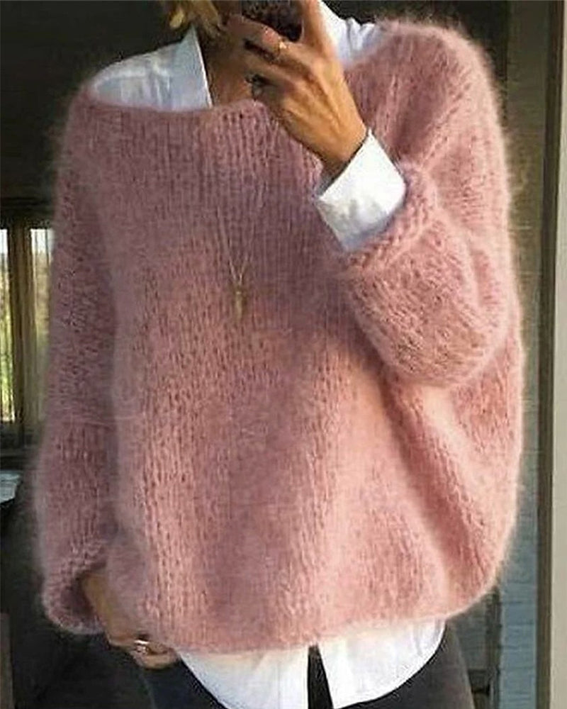 Damen Oversized Strickpullover von J&B - Bequemer und modischer Pullover mit lässiger Passform - 1 - Atelier-Zofia