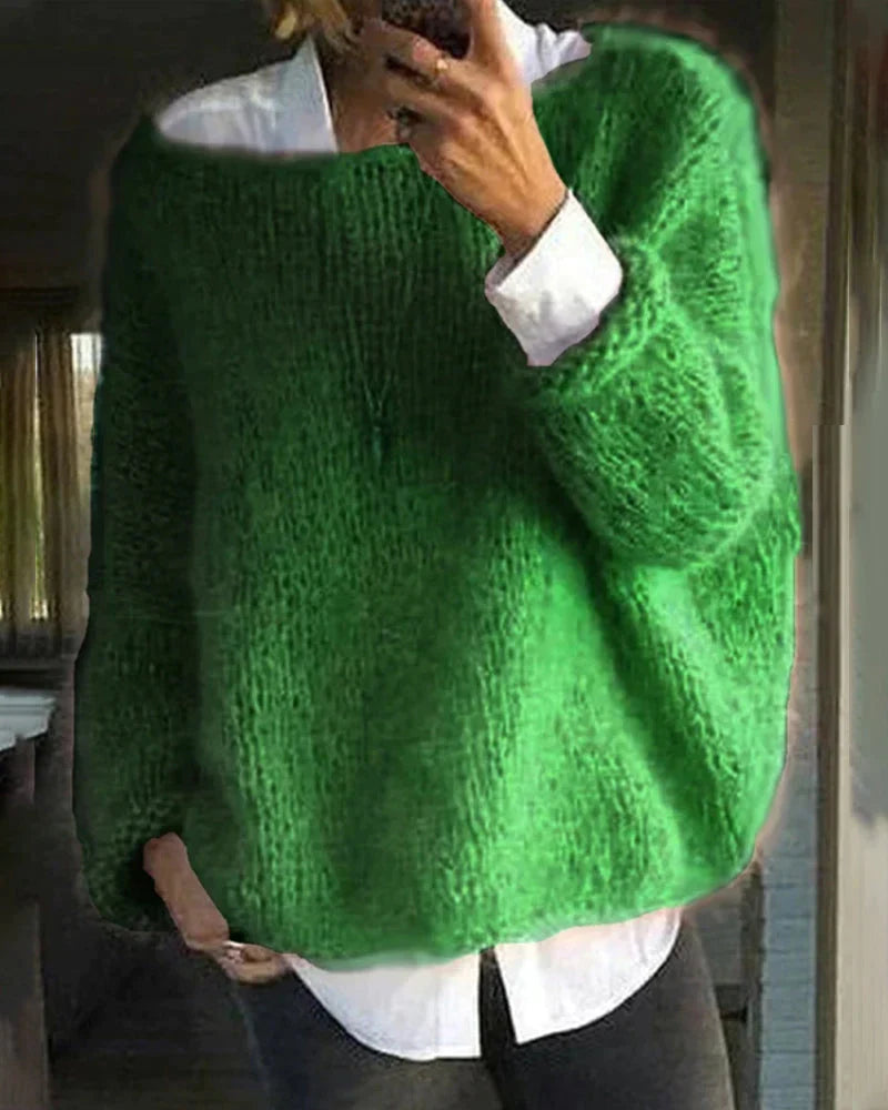 Damen Oversized Strickpullover von J&B - Bequemer und modischer Pullover mit lässiger Passform - 3 - Atelier-Zofia