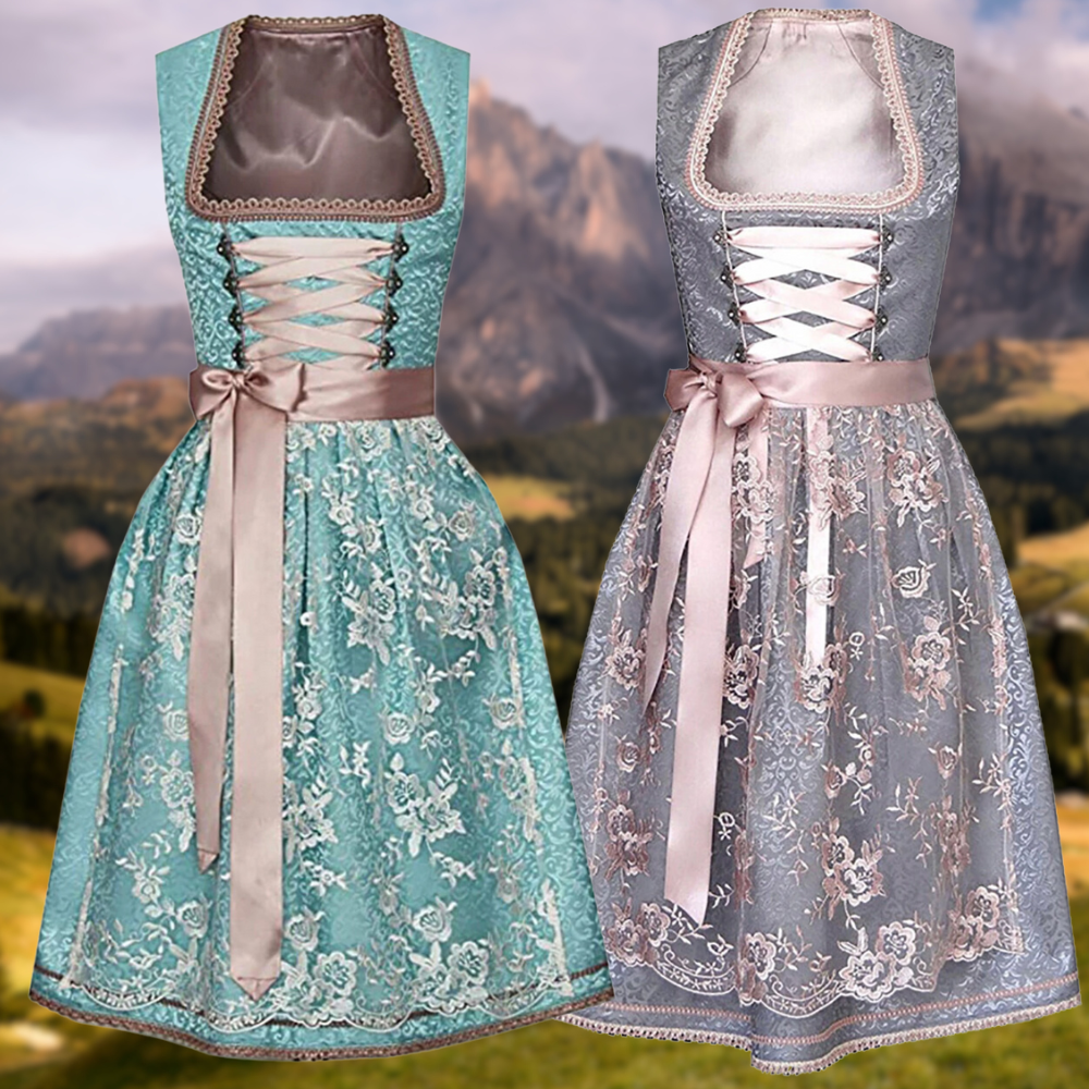 Feminines Dirndl mit zarten Spitzen und raffinierter Schleife - J&B - 1 - Atelier-Zofia
