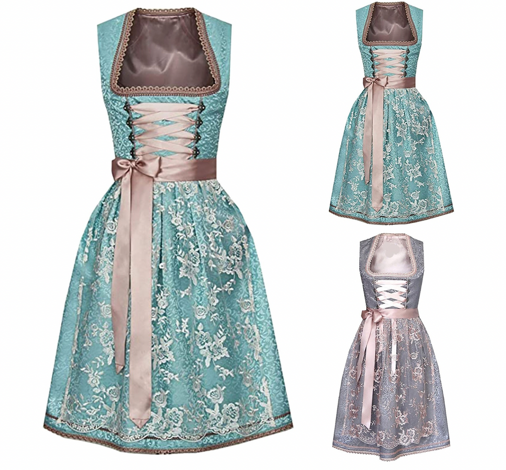 Feminines Dirndl mit zarten Spitzen und raffinierter Schleife - J&B - 3 - Atelier-Zofia