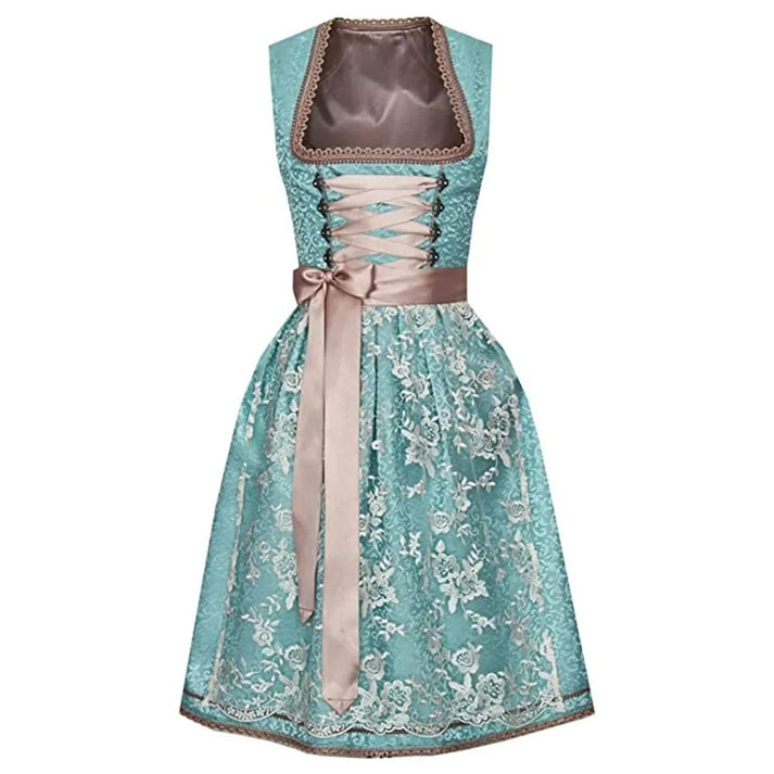 Traditionelles Dirndl für Damen mit elegantem Spitzen-Design und Taillengürtel - J&B - 1 - Atelier-Zofia