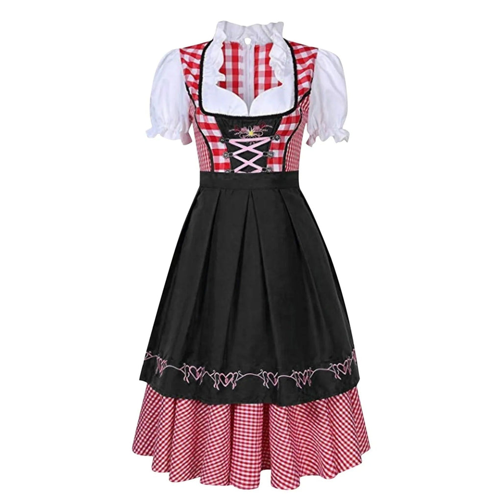 Klassisches Dirndl für Damen mit Puffärmeln und stilvoller Schürze - J&B - 2 - Atelier-Zofia