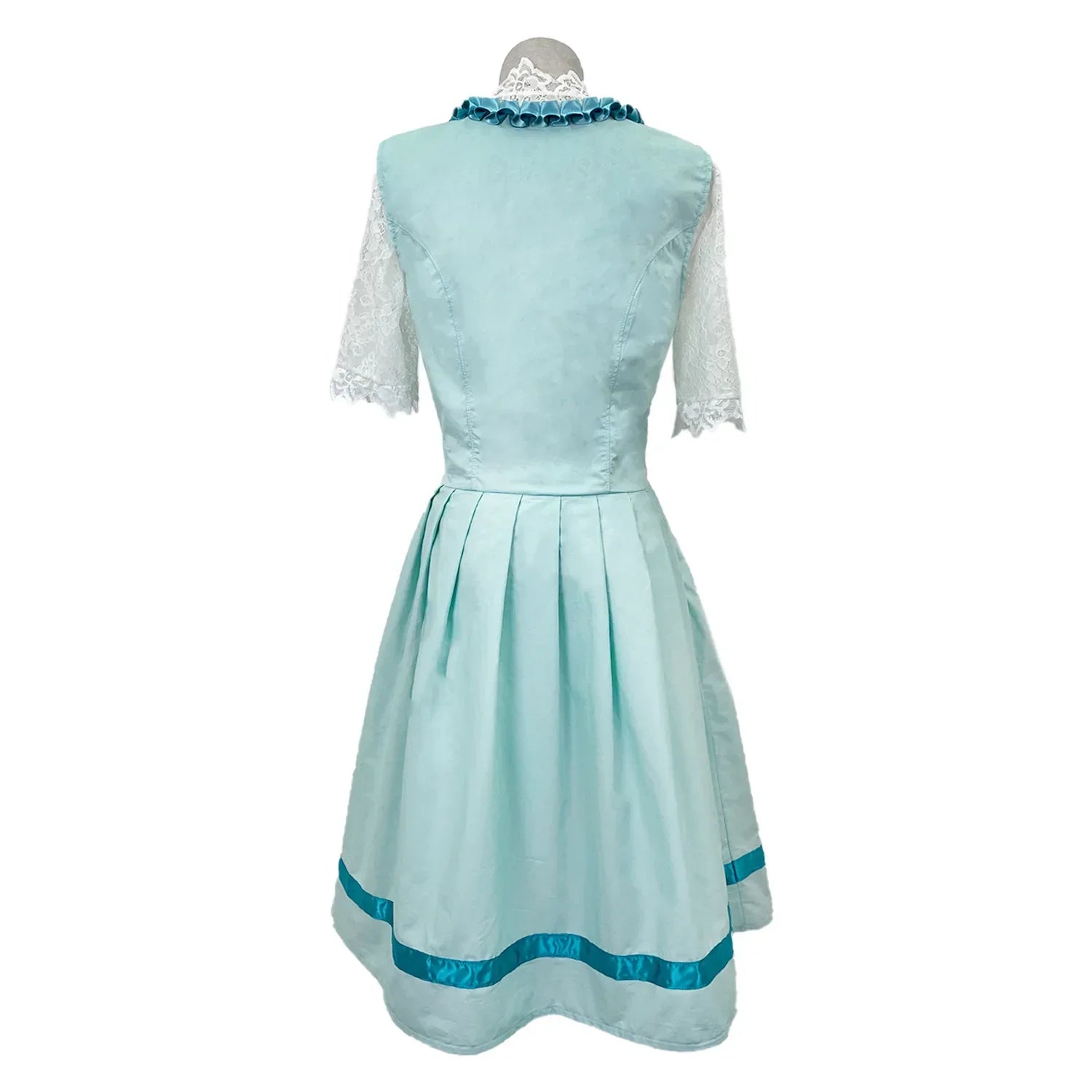 Damen Trachtenkleid mit Spitzenärmeln und Taillengurt - J&B - 4 - Atelier-Zofia