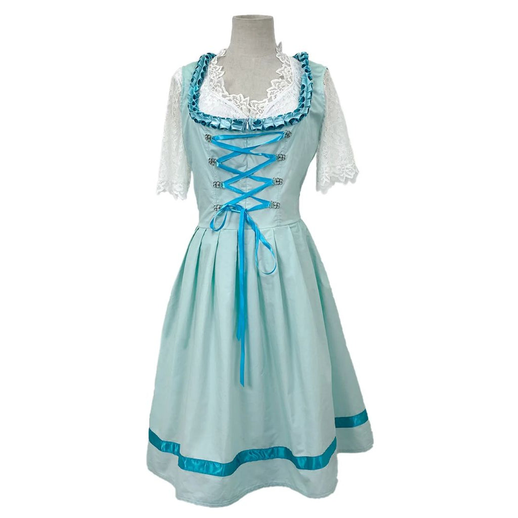 Modisches Dirndl mit Spitzenärmeln und floralen Details - J&B - 3 - Atelier-Zofia