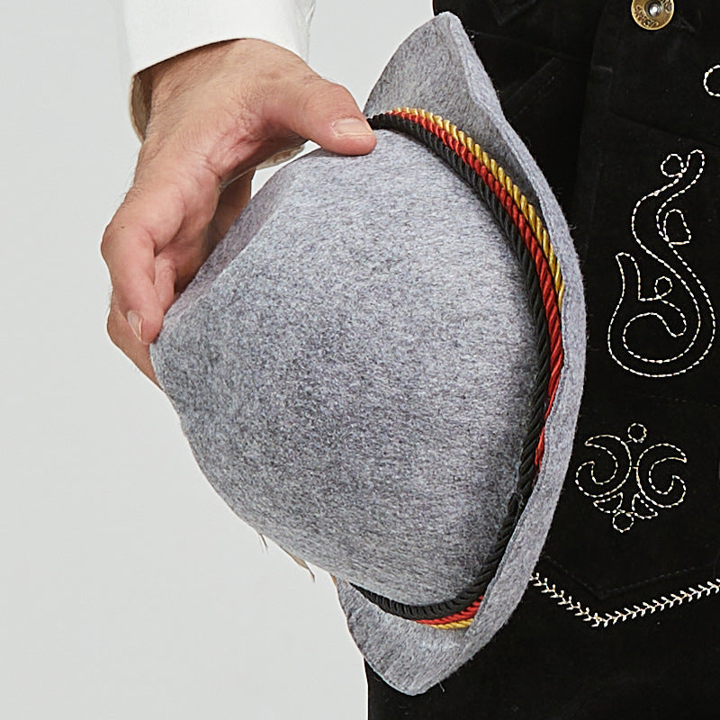 Elegantes Herren Lederhosen-Set mit stilvollem Hemd und feiner Stickerei - J&B - 9 - Atelier-Zofia