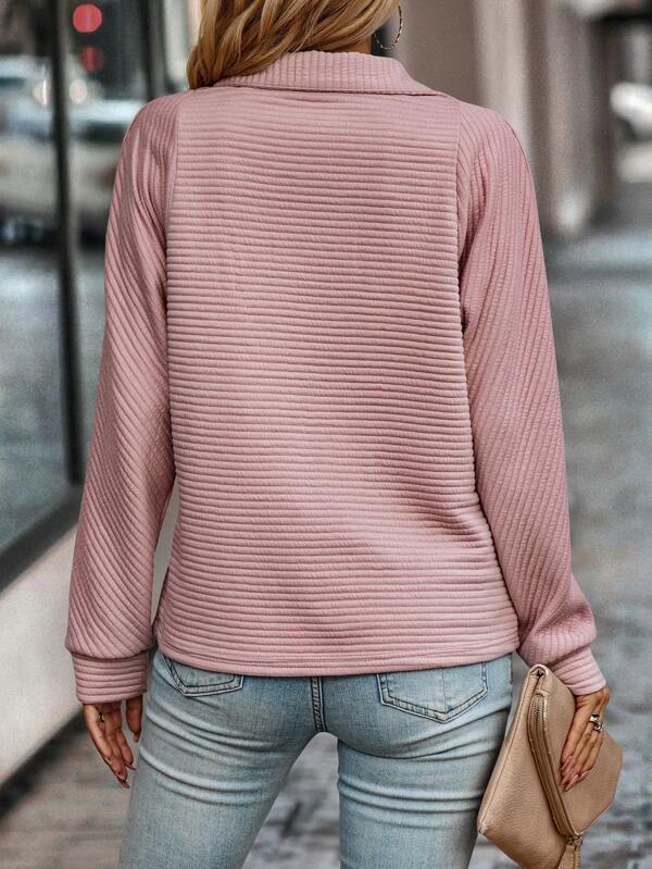 Kuscheliger Damenpullover mit Reißverschlusskragen – Perfekt für den Herbst - J&B - 4 - Atelier-Zofia