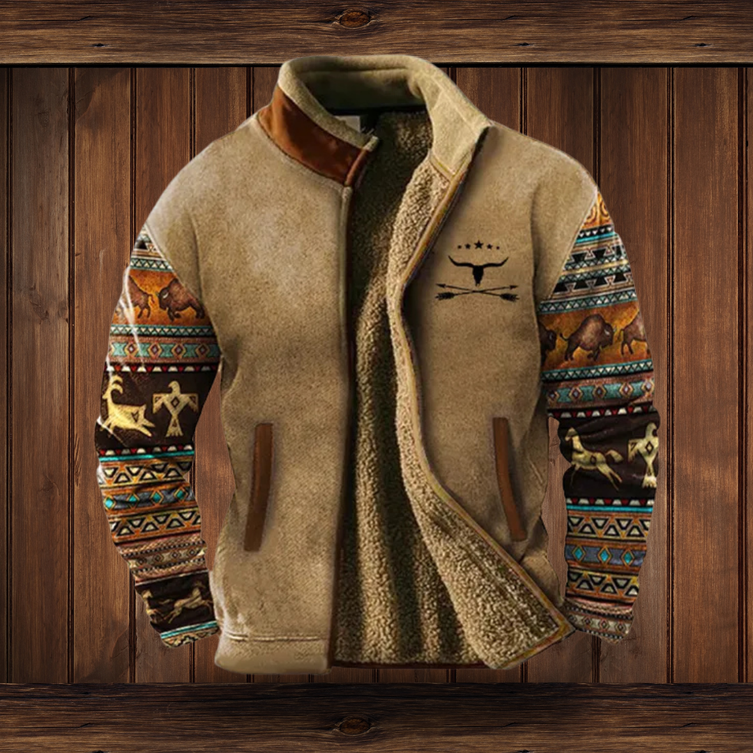 Herren-Fleece-Weste mit Kapuze und praktischen Taschen im angesagten Colorblock-Stil - J&B - 2 - Atelier-Zofia