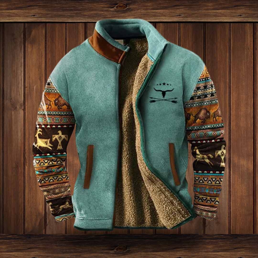 Herren-Fleece-Weste mit Kapuze und praktischen Taschen im angesagten Colorblock-Stil - J&B - 4 - Atelier-Zofia