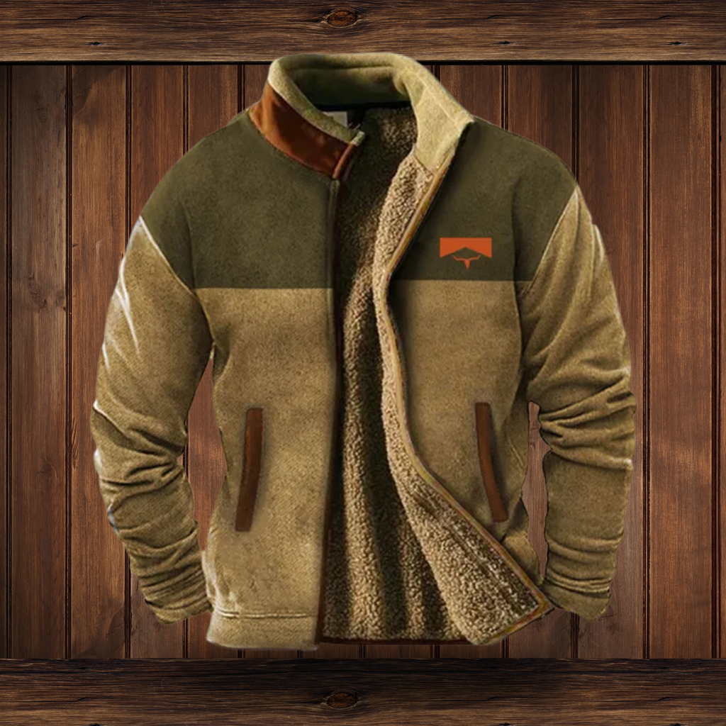 Herren-Fleece-Weste mit Kapuze und praktischen Taschen im angesagten Colorblock-Stil - J&B - 6 - Atelier-Zofia