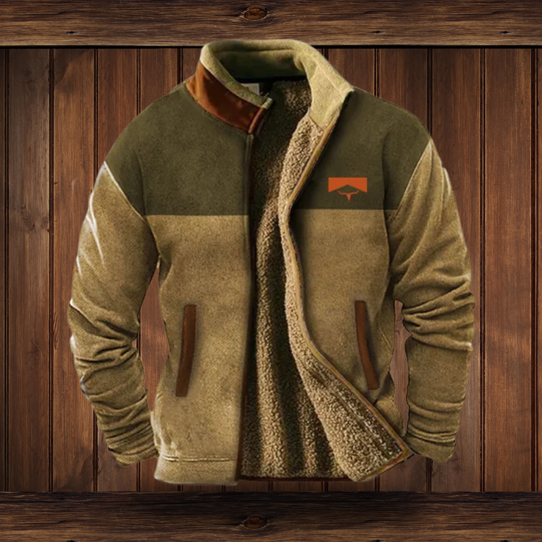 Herren-Fleece-Weste mit Kapuze und praktischen Taschen im angesagten Colorblock-Stil - J&B - 6 - Atelier-Zofia